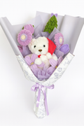 Santa Bear Bouquet (Purple)