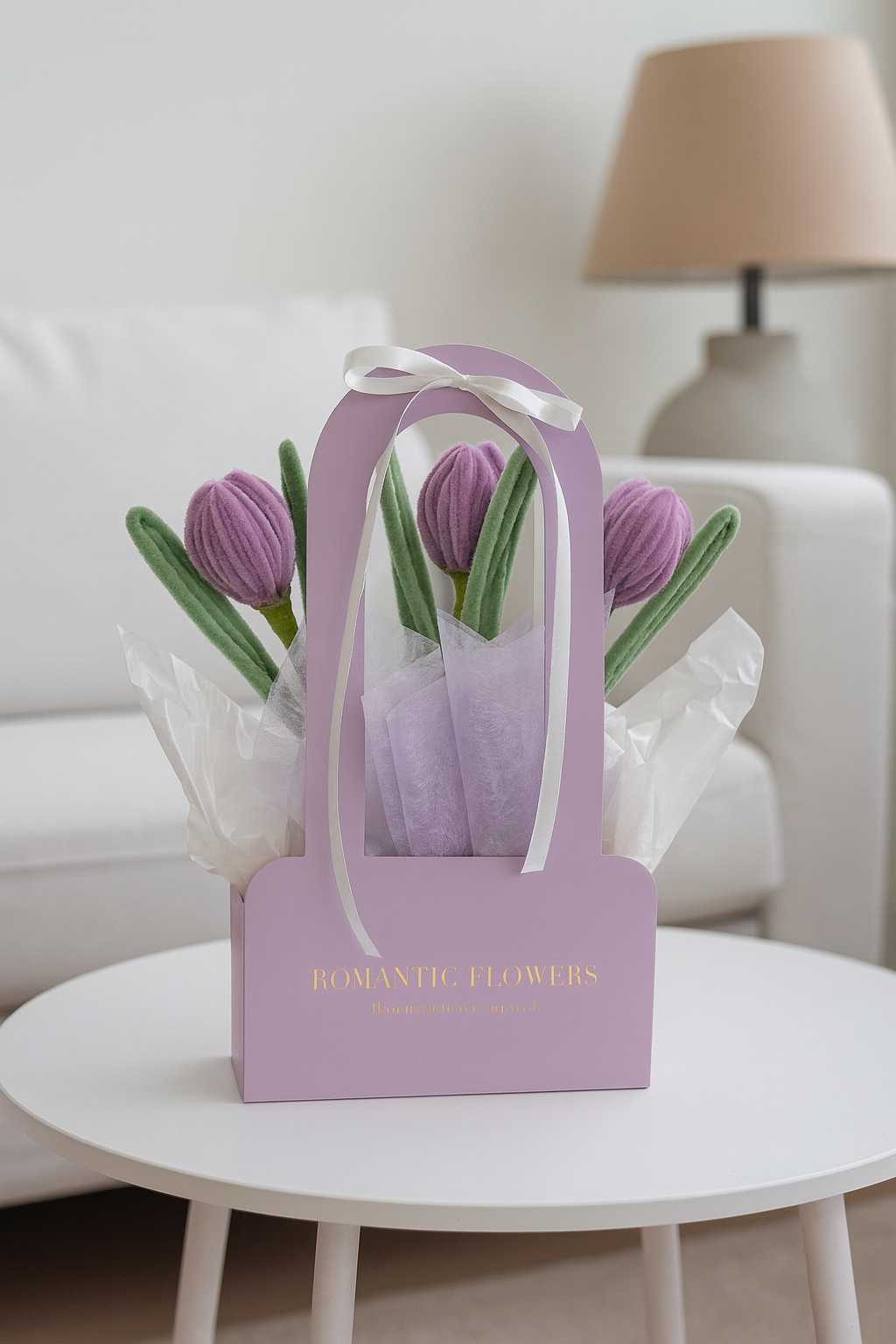 Romantic Flower Basket in Pastel