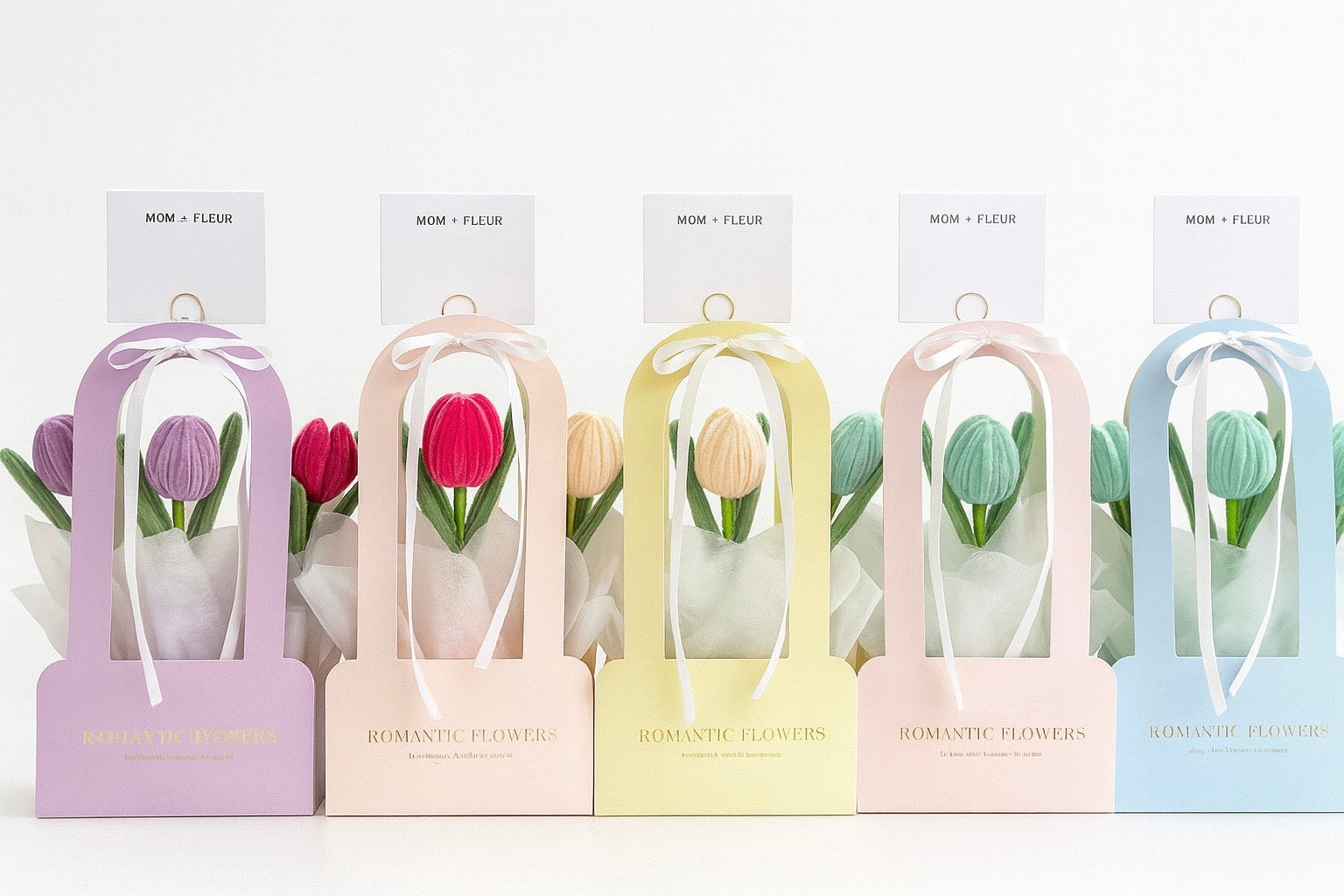 Romantic Flower Basket in Pastel